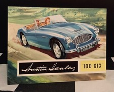 1956 AUSTIN HEALEY 100 SIX 100-6 MK1 BN4 ORIGINAL SALES BROCHURE PROSPEKT BMC