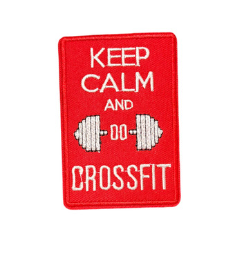 Keep Calm and Crossfit Workout Muscles Funny Meme Gym Muscle Patch