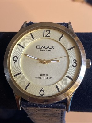 Omax 1946 # W001 Quartz Men's Watch New Battery Water Resistant