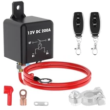 Premium 12V 200A Remote Battery Disconnect Switch for Car RV Truck Camper -