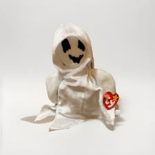 TY Beanie Baby - SHEETS the Ghost 7 inch - MWMT Stuffed Animal Halloween Gift