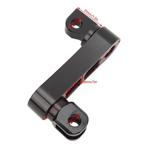 (Black) 360° Adjustable Foot Pegs Bracket Motorcycle Highway Foot Peg - Picture 3 of 22
