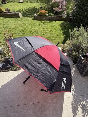 Rare* Nike Tiger Woods Umbrella / Black-Red (Automatic Open✓) | eBay