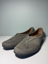 Taos Marvey Women's Grey Tan Suede Loafers Flats Shoes US Size 9/9.5 EU 40