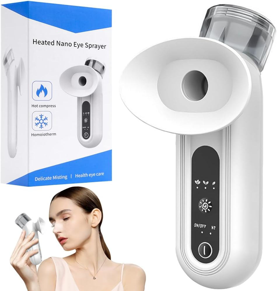 Eye Steamer for Dry Eyes, Steam Wand for Dry Eyes, Heated Nano Eye Mist Sprayer