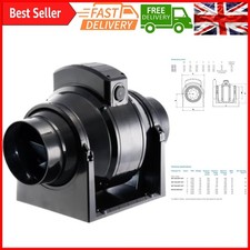 MF125T 125MM In-Line Fan with Timer – High Performance Mixed Flow Extractor f...