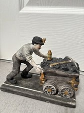 Antique Saxony German Coal Miner Porcelain Figurine Signed By David S Fisher