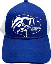 All In Fishing bait co logo royal blue white ...