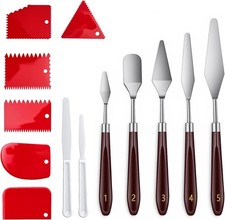 13 Stück Spachtel Set Acrylmalerei, Zahnspac...