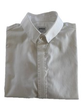 Armani Collezioni Men's 41 Large Button Up White Dress Shirt Long Sleeve Tuxedo