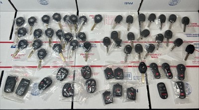 Lot Of 57 Assorted KEY FOB SHELL ONLY & Blank Keys - Toyota/VW/ GM / Ford - READ