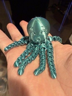 Fidget toy 3D printed fidget articulated octopus fidget - PLA