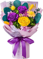 Flowers for Delivery Prime Forever Flowers Preserved Roses Bouquets Purple Flowe