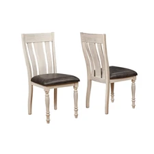 Roundhill Furniture Arch Weathered Oak Turned Leg Dining White Modern & Contempo
