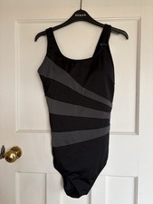 Zoggs Black Sandon Tummy Control Scoopback Swimsuit Size 18 BNWT