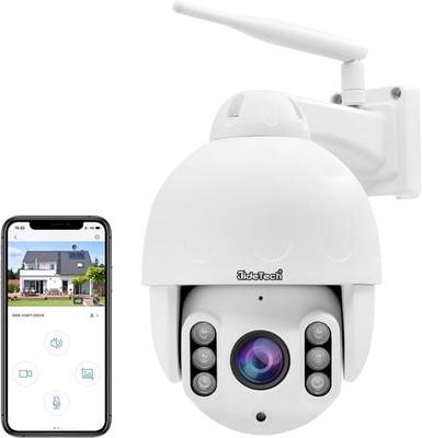 JideTech 5MP PTZ WiFi Outdoor Security Camera 5X Zoom Auto Tracking Night Vision