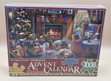 Advent Calendar Christmas Pet Celebration Jigsaw Puzzles 1008 Pieces 24 Days NEW