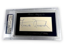 Frankie Frisch Signed Autograph Cut Signature Giants Cardinals 25/39 PSA Slabbed