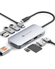 USB C Hub, 9 in 1 USB C Multiport Adapter with 4K 60Hz HDMI, 5 USB Ports, 100...