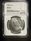 1884-O MS62 Morgan Silver Dollar NGC
