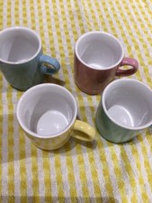 Set of 4 espresso mugs pastel colours 100ml