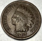 1907 Indian Head Cent Penny Good Condition 1c One Cent US Coin- 1243