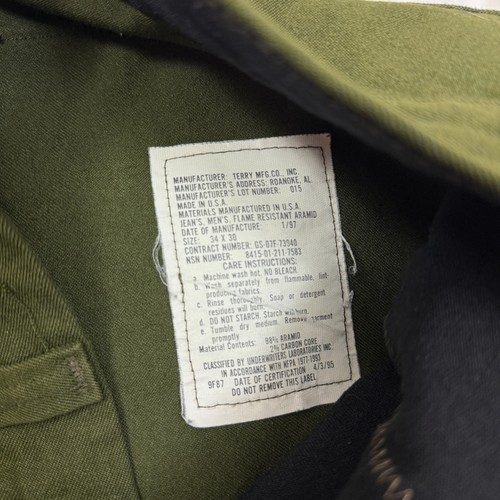 VTG Terry Fire Resistant Pants Aramid Wildland Forest Service Mens 34x30 USFS - Picture 10 of 14