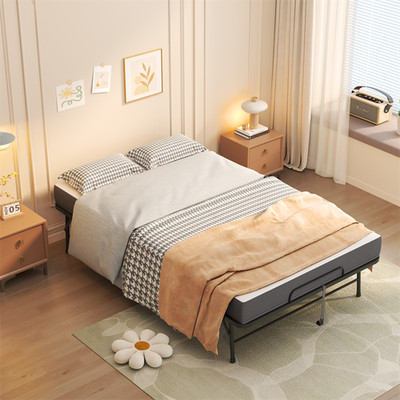 75''x46'' Folding Bed Rollaway Bed with 5'' Memory Foam,Heavy-Duty Guest Bed 450lb