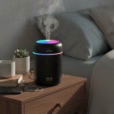 Stylish Ultrasonic Humidifier with 7-Color Night Light Whisper-Quiet Design