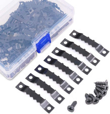 120 Pcs Sawtooth Picture Frame Hanging Hangers Double Hole with Screws, for Home