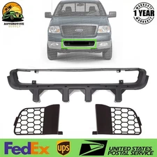 Front Bumper Lower Grille Assembly Left&Right Side For 2004-2006 Ford F-150 3Pcs