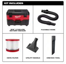 Milwaukee M18 0880-20P Cordless Wet/Dry Vacuum - Tool Only