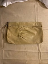 Vintage Leather Purse Foldover Flap, Magnetic Closure Clutch Handheld