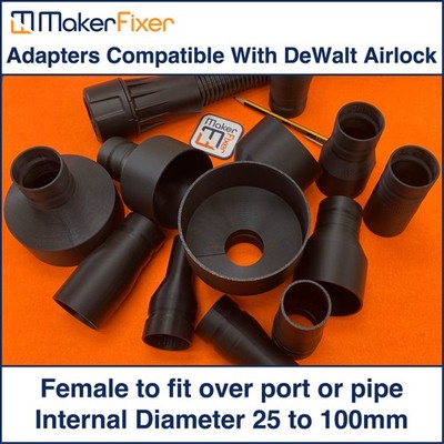 Dust Extraction Adaptor Female ID Various Sizes DeWalt AirLock DWV9000 Compatibl