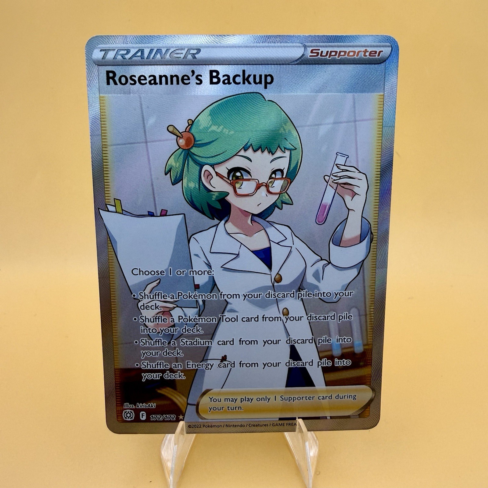 Roseanne's Backup 172/172 Ultra Rare Brilliant Stars Pokemon Holo Near Mint