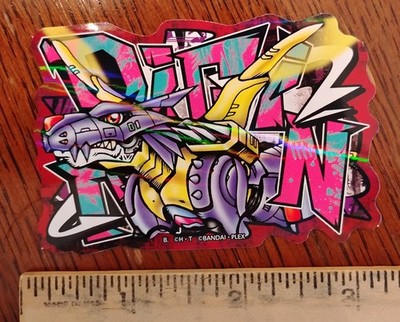 METALGARURUMON DIGIMON DIE CUT STICKER DECAL CARDDASS 2025 BANDAI PLEX US SELLER