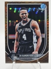 2025-26 Topps Bowman Basketball #BCV-144 DeAaron Fox Reptilian Refractor SP
