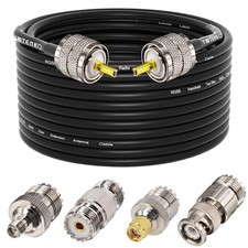 50ft Ham Radio UHF Cable RG58 Coaxial Cable 50 Ohm PL259 Male to Male Coax Cable