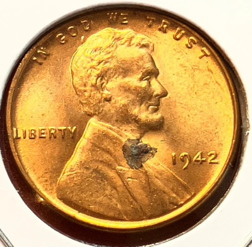 1942-P Lincoln Wheat Cent Penny GEM RED BU From an Original Bank Roll