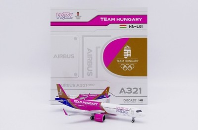 Wizz A321neo ''Team Hungary''Reg: HA-LGI Scale 1:400 JC Wing Diecast model XX40259