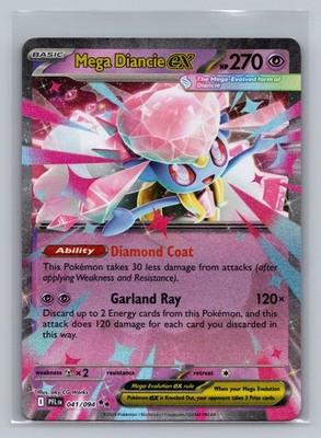Mega Diancie ex 041/094 Double Rare Phantasmal Flames Pokemon NM