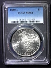 1880 S Morgan Dollar PCGS MS64 nice coin