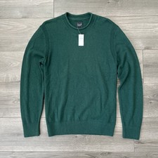 GAP Mens S Knit Pullover Sweater Green NWT