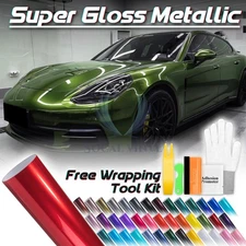 Premium Super Gloss Metallic Vinyl Car Wrap Sticker Decal Bubble Free Sheet Film