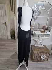 Solado Design Black Open Back Stretchy Maxi Dress Size 10 12