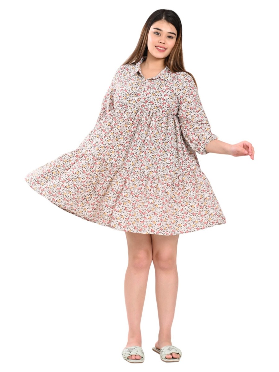 white christmas dresses T- Shirt Dress to The Knee Heather Grey / Large main image 1