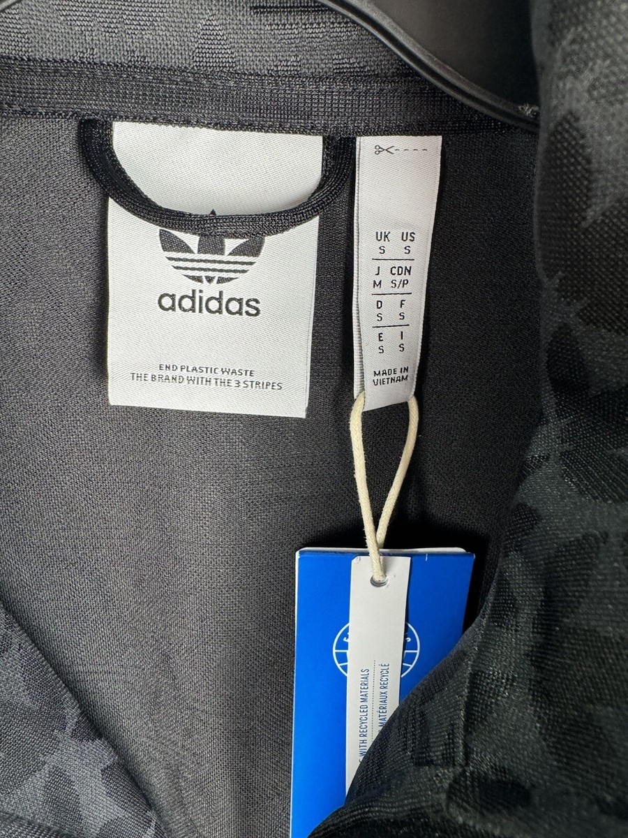 Adidas Monogram Full-zip MONO Track Top Black HZ4155 Mens Adidas Monogram Full-zip MONO Track Top Black HZ4155 Mens