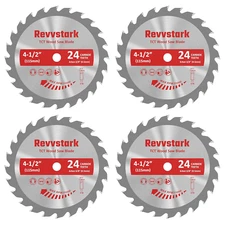 Paquete De 4 Hojas De Sierra Circular Tct De 4-1/2 Pulgadas 24T Y 40T Con Ej...