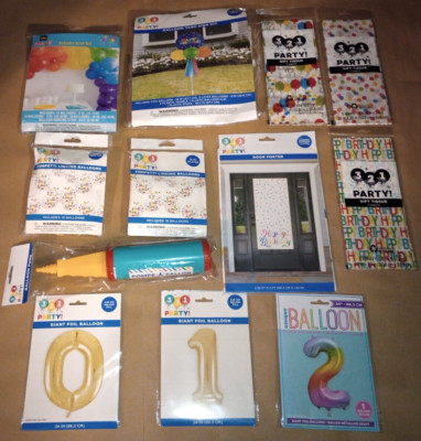 Balloon birthday party supplies Yard, Confetti, Door, Arch, Pump decoration LOT