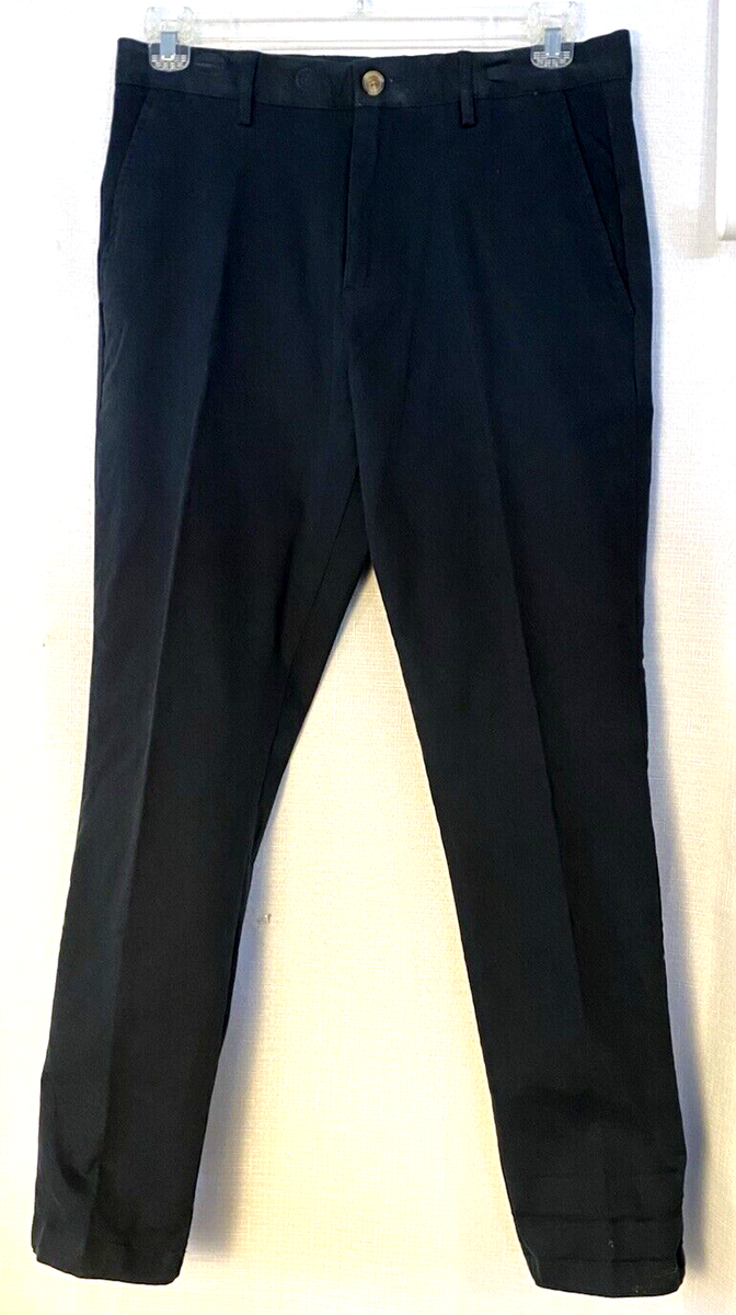 Perry Ellis 32x30 Dark Sapphire Mens Slim Tapered Flat Front Cotton Pants  NWTs